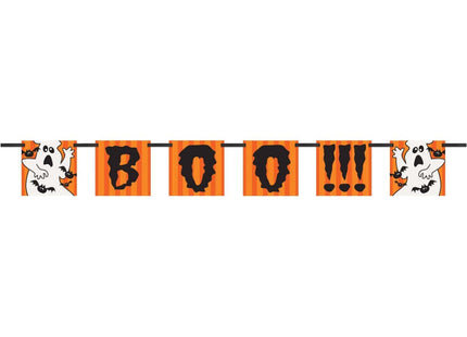 4ft Ghost "BOO" Halloween Banner - SKU:63471 - UPC:011179634712 - Party Expo
