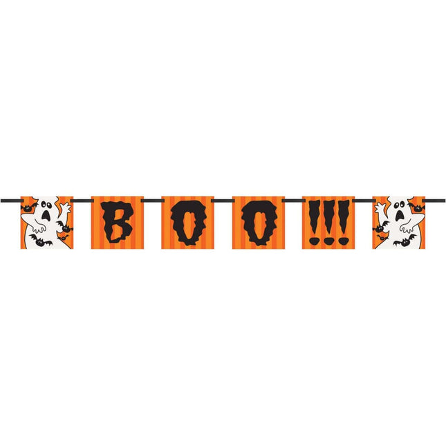 4ft Ghost "BOO" Halloween Banner - SKU:63471 - UPC:011179634712 - Party Expo