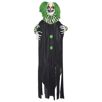 4ft Hanging Light Up Clown Green Hair - Party Expo