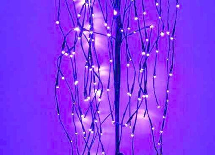 5' Weeping Willow Tree with Purple LED Lights - SKU:988839 - UPC:748951088394 - Party Expo