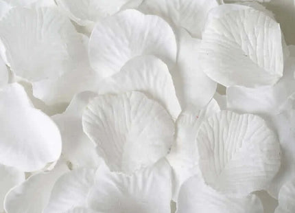 500 White Silk Rose Petals - SKU: - UPC:10236100 - Party Expo