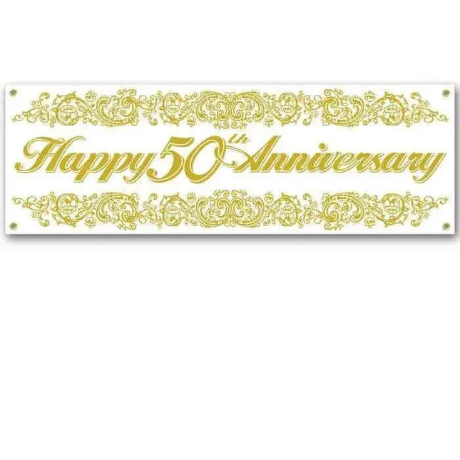 50th Anniversary Sign Banner (1ct) Party Expo  