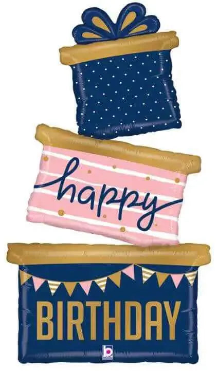 51" Navy Birthday Gift Trio Mylar Balloon Party Expo  