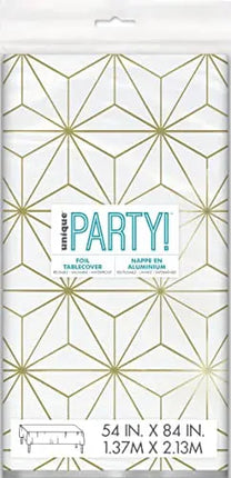 54" X 84" Modern Gold And Purple Foil Tablecover Party Expo  