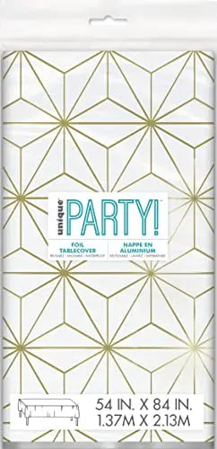 54" X 84" Modern Gold And Purple Foil Tablecover Party Expo  