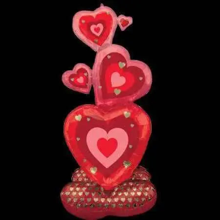 55" Stacking Hearts Airloonz Balloon (Air-Filled) Party Expo  