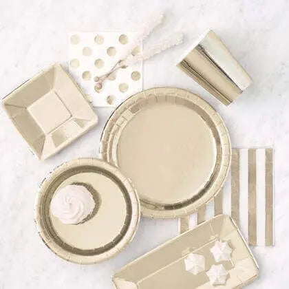 5" Gold Foil Appetizer Plates Party Expo  
