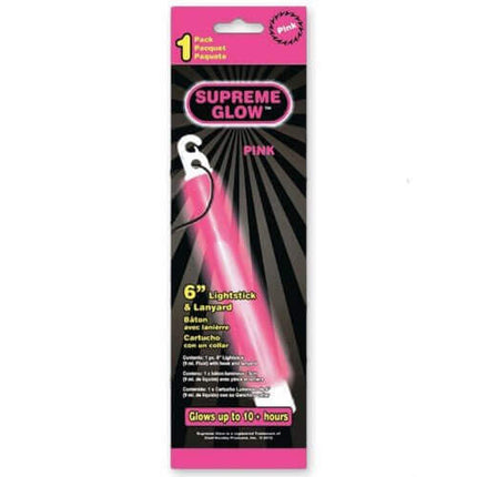 6" Pink Glow Stick - SKU:GLS705EA - UPC:716148397055 - Party Expo
