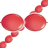 6" Qlink Red Latex Balloons - SKU:63561 - UPC:071444901734 - Party Expo