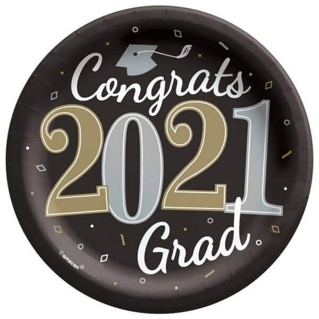 6" Well Done Grad 2021 Plate (20ct) - SKU:742737 - UPC:192937227541 - Party Expo