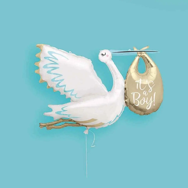 62" Gender Reveal Stork It's a Boy Mylar Balloon Party Expo  