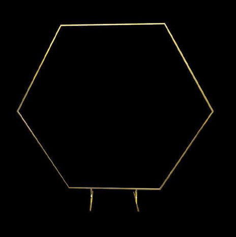 6.5ft Hexagon Metal Balloon Frame - SKU:B466 - UPC:242633682486 - Party Expo