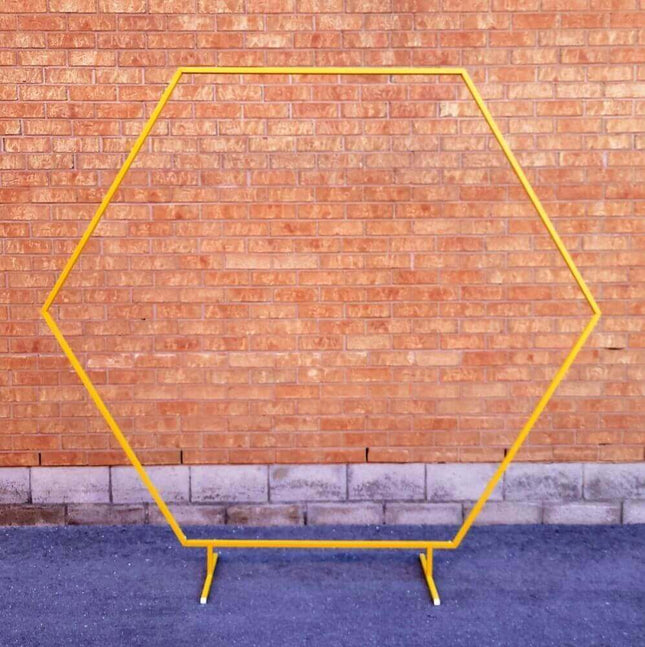 6.5ft Hexagon Metal Balloon Frame (FOR RENTAL ONLY) - SKU: - UPC: - Party Expo