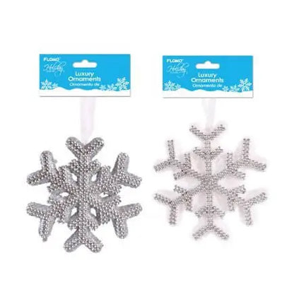 6" Foam Christmas Snowflake Ornament with Decorative Trim Party Expo  
