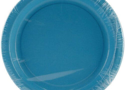 7" Bermuda Blue-Turquoise Dessert Plates - SKU:791039B - UPC:073525106045 - Party Expo