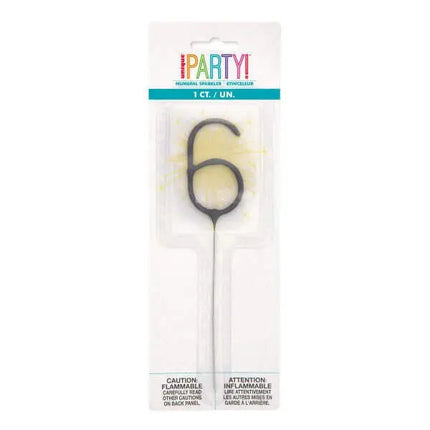 7" Number '6' Sparkler Party Expo  