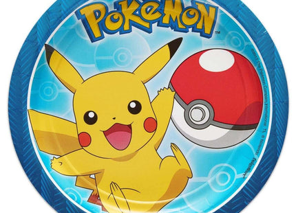 7" Pokémon Paper Dessert Plates with Pikachu (8ct) - SKU:541859 - UPC:013051757502 - Party Expo