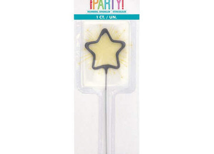 7" Star-Shaped Sparkler - SKU:34110 - UPC:011179341108 - Party Expo