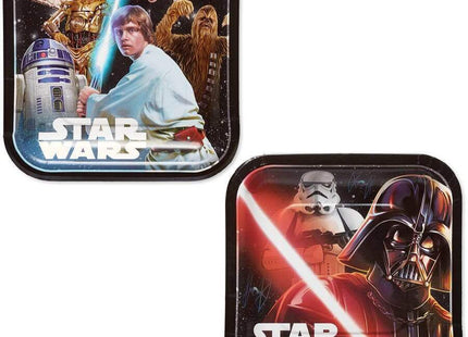 7" Star Wars Classic Square Plates (8ct) - SKU:541753.99 - UPC:013051726706 - Party Expo
