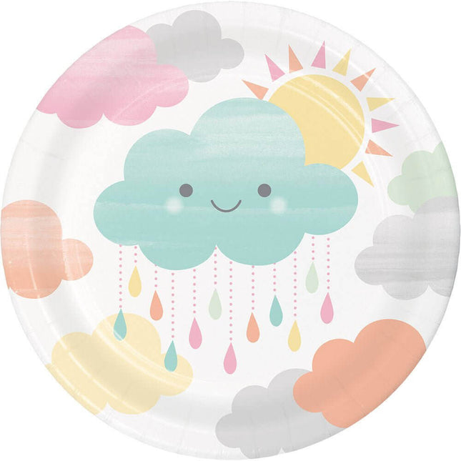 Baby Shower - 7" Sunshine Paper Dessert Plates (8ct) - SKU:331524 - UPC:039938500573 - Party Expo