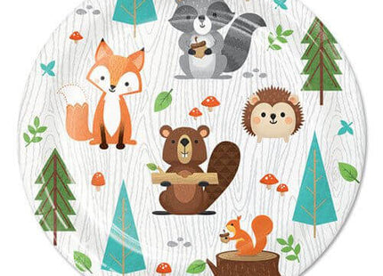 7" Woodland Animals Paper Plates (8ct) - SKU:343950 - UPC:039938680985 - Party Expo