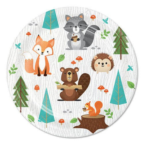 7" Woodland Animals Paper Plates (8ct) - SKU:343950 - UPC:039938680985 - Party Expo