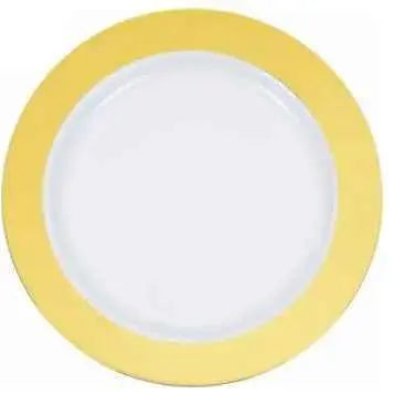 7.5" White Plate with Solid Gold Hot Stamp Party Expo  
