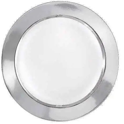 7.5" White Plate with Solid Silver Hot Stamp Party Expo  