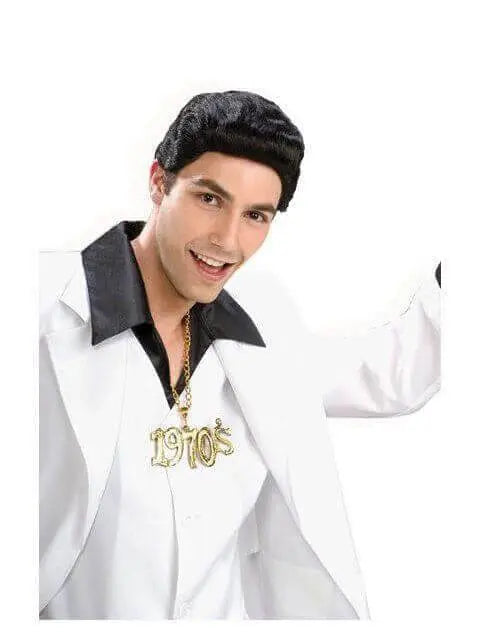 70's Disco Dude Black Wig - Party Expo