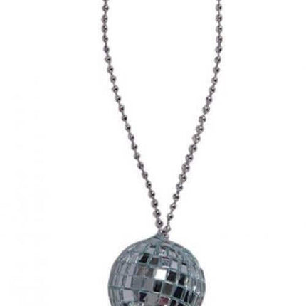70's Disco Ball Chain Necklace - SKU:JN-DISCO - UPC:097138702104 - Party Expo
