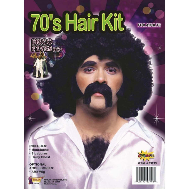70's Disco - Man Hair Kit - SKU:53793 - UPC:721773537936 - Party Expo