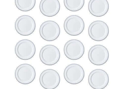 7.5" Mozaik Premium Trim Silver Round Decorative Lunch Plates - SKU:7WTS116M - UPC:039982020263 - Party Expo