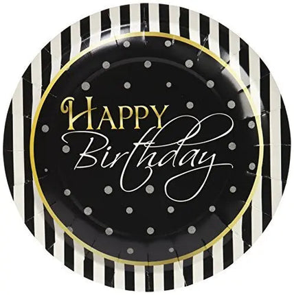 7" Elegant Happy Birthday Plates Party Expo  
