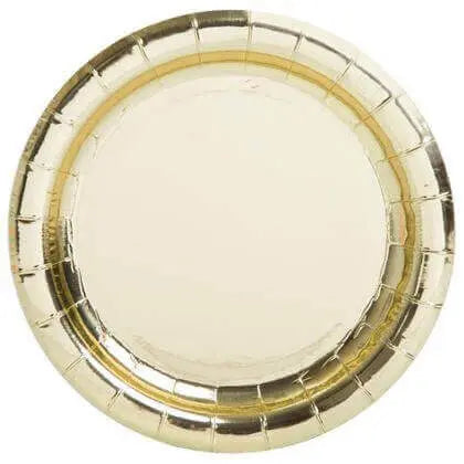 7" Gold Foil Paper Dinner Plates (8ct) Party Expo  
