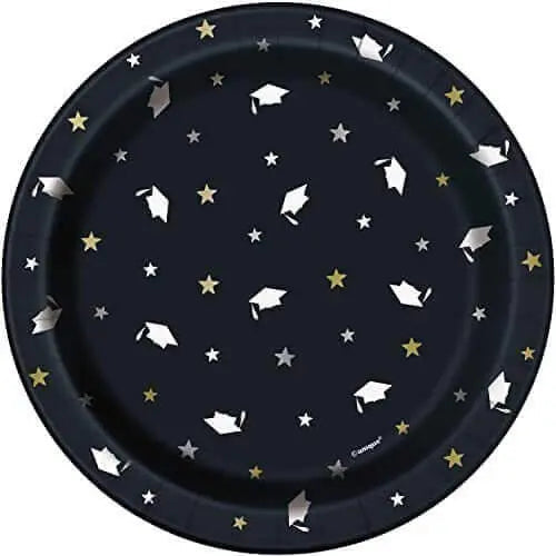 7" Stars & Caps Graduation Plates (8ct) Party Expo  