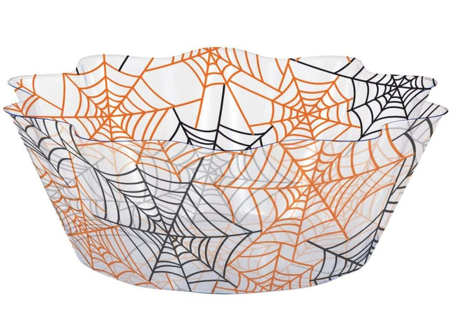 8" Halloween Spider Web Bowl - SKU:324368 - UPC:039938414627 - Party Expo