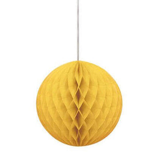 8" Honeycomb Sun Yellow Ball - SKU:64251 - UPC:011179642519 - Party Expo