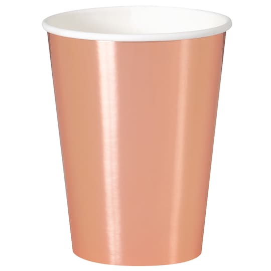 8 Rose Gold 12oz. Cup - SKU:53276 - UPC:011179532766 - Party Expo