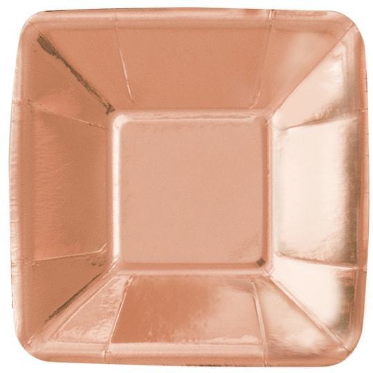 8 Rose Gold Appetizer Plate - SKU:53277 - UPC:011179532773 - Party Expo
