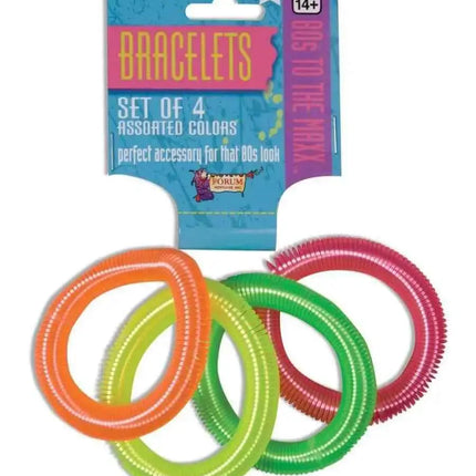 80's Coil Bracelets ( 4 piece set) Party Expo  