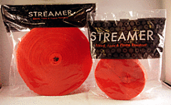 81' Crepe Streamer - Holiday Red - SKU:7565 - UPC:708450508267 - Party Expo