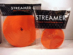 81' Crepe Streamer - Orange - SKU:7559 - UPC:708450508151 - Party Expo