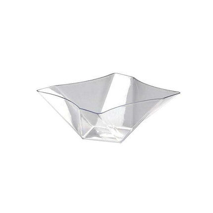 81 oz. Twisted Square Bowl - Clear - SKU:N681221 - UPC:098382116822 - Party Expo