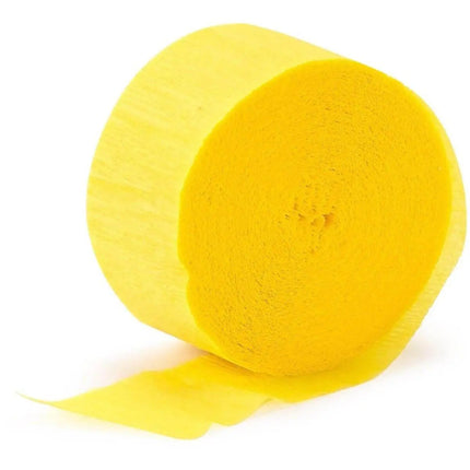 81' Crepe Streamer - Buttercup Yellow - Party Expo