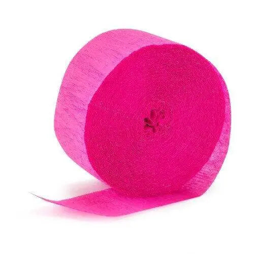 81' Crepe Streamer - Hot Pink - Party Expo