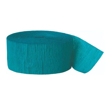 81' Crepe Streamer - Teal - Party Expo
