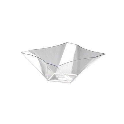 81oz Twisted Square Bowl - Clear - Party Expo
