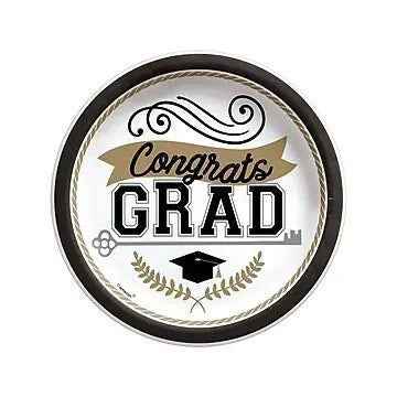 8" Achievement Is Key Graduation Plastic Plates (50ct) Party Expo  