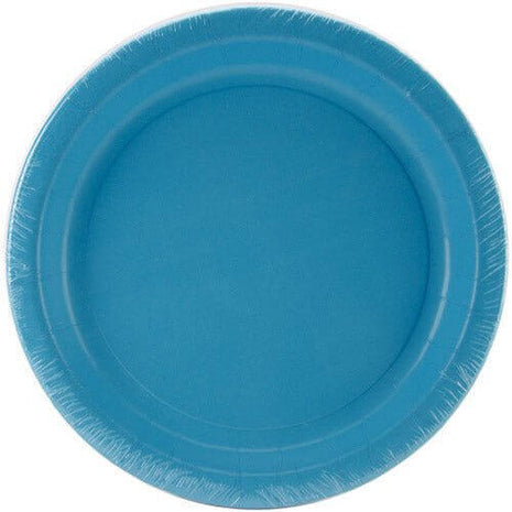 9" Bermuda Blue-Turquoise Dinner Plates - SKU:471039B - UPC:073525106052 - Party Expo