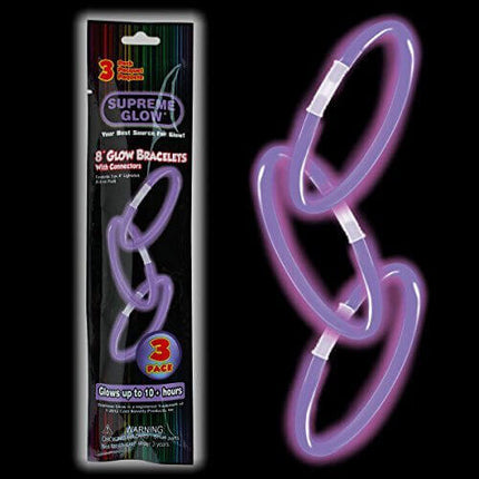 9" Glow Bracelet - Purple - SKU:GBS304UN - UPC:716148373042 - Party Expo